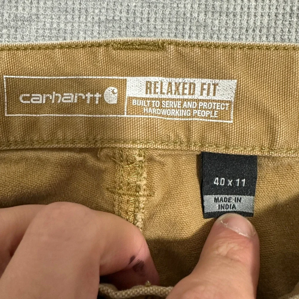 Carhartt Relaxed Fit‎ Rugged Flex Canvas Utility Work Shorts Tan Mens Size 38x10
